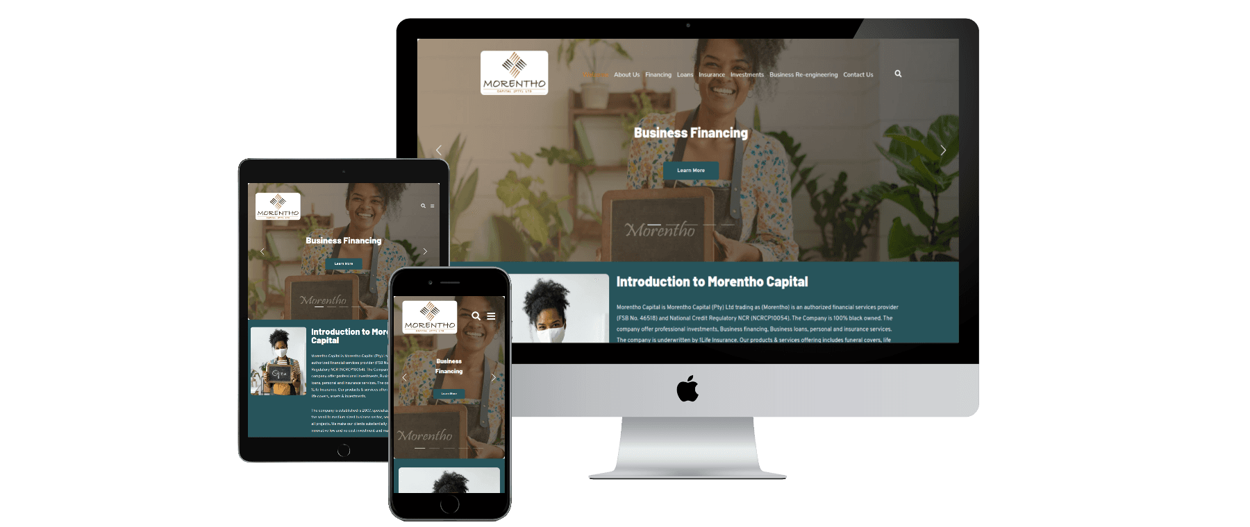 Morentho Capital — website design by Insly Host